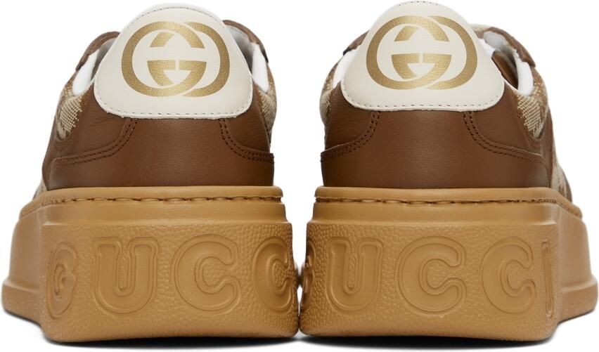 Gucci Beige & Brown GG Sneakers - Picture 2