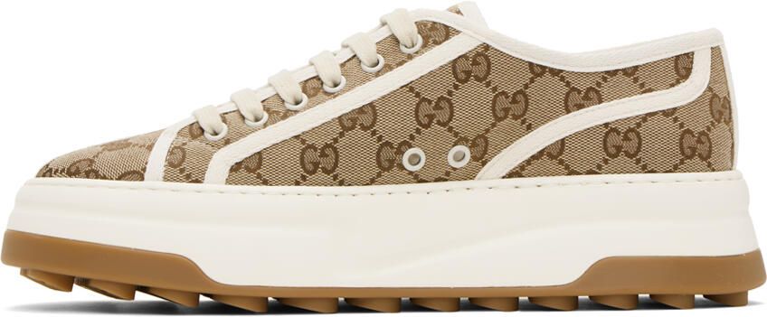 Gucci Beige GG Sneakers - Picture 3