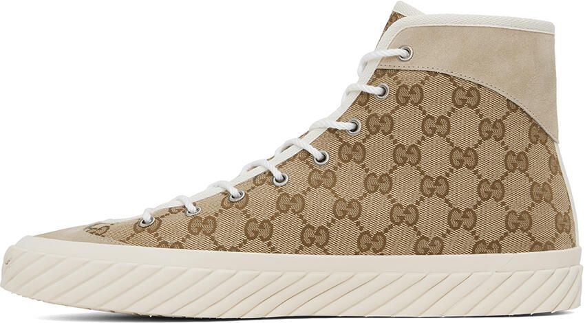 Gucci Beige GG Sneakers - Picture 3