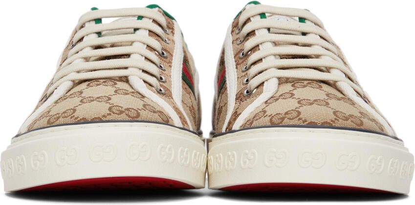 Gucci Beige GG ' Tennis 1977' Sneakers - Picture 3