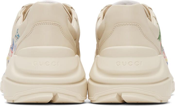 Gucci Beige ' Hawaii' Rython Sneakers - Picture 4