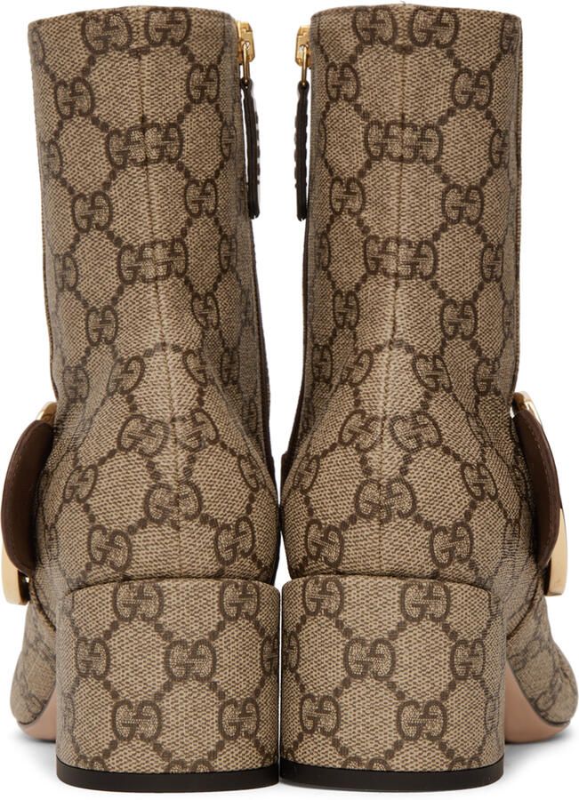Gucci Beige Interlocking G Blondie Boots - Picture 3