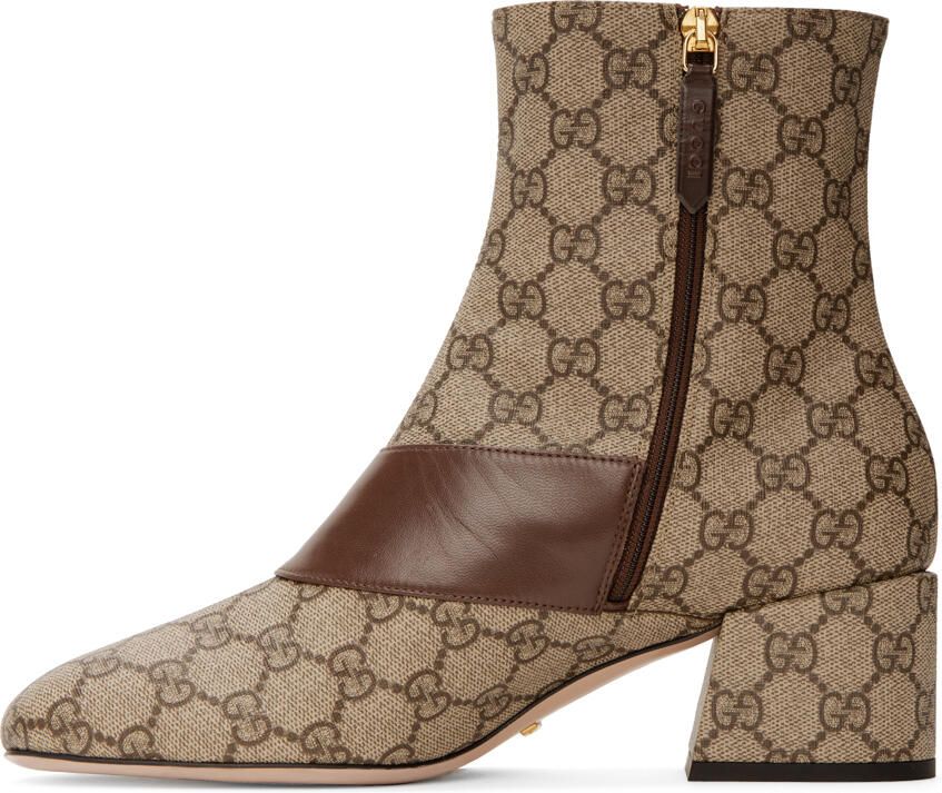 Gucci Beige Interlocking G Blondie Boots - Picture 2