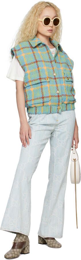 Gucci Beige Interlocking G Blondie Boots - Picture 4