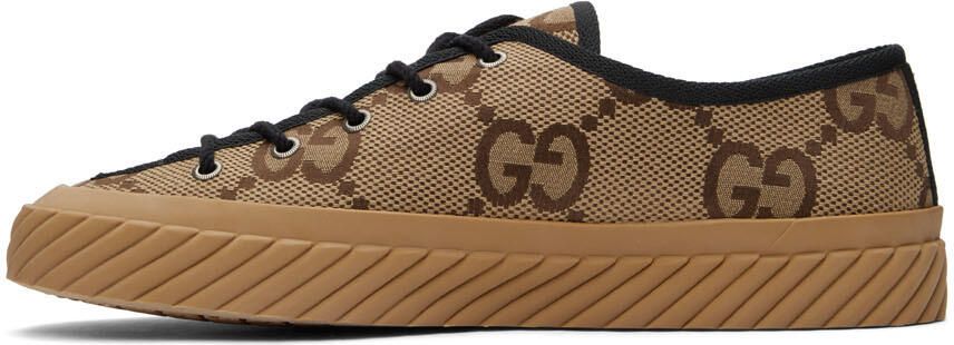 Gucci Beige Maxi GG Sneakers - Picture 3