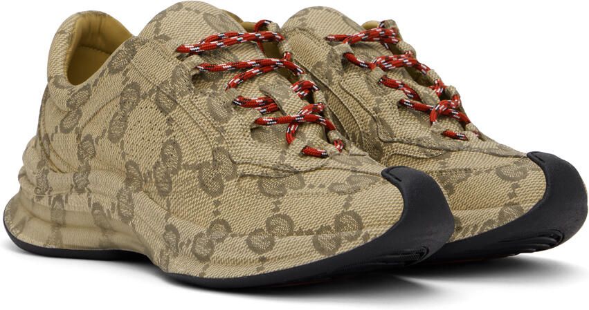 Gucci Beige Run Sneakers - Picture 2