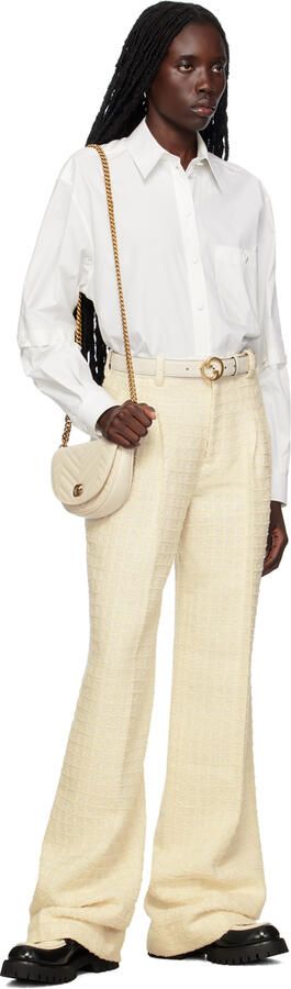 Gucci Black & White Hardware Loafers - Picture 4