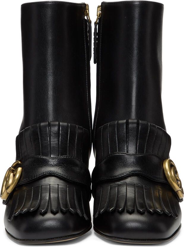 Gucci Black Double G Ankle Boots - Picture 2