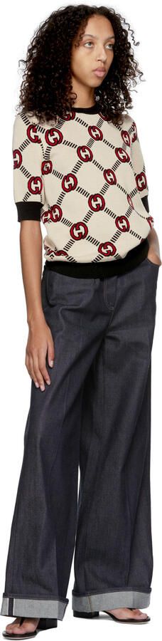 Gucci Black Double G Marmont Flat Sandals - Picture 4