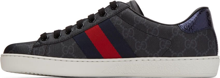 Gucci Black GG Ace Sneakers - Picture 2
