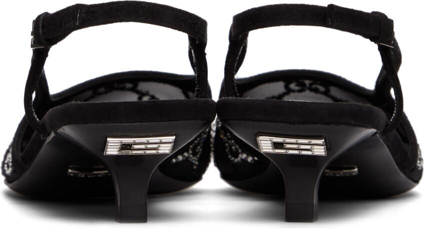 Gucci Black GG Demi Heels - Picture 2