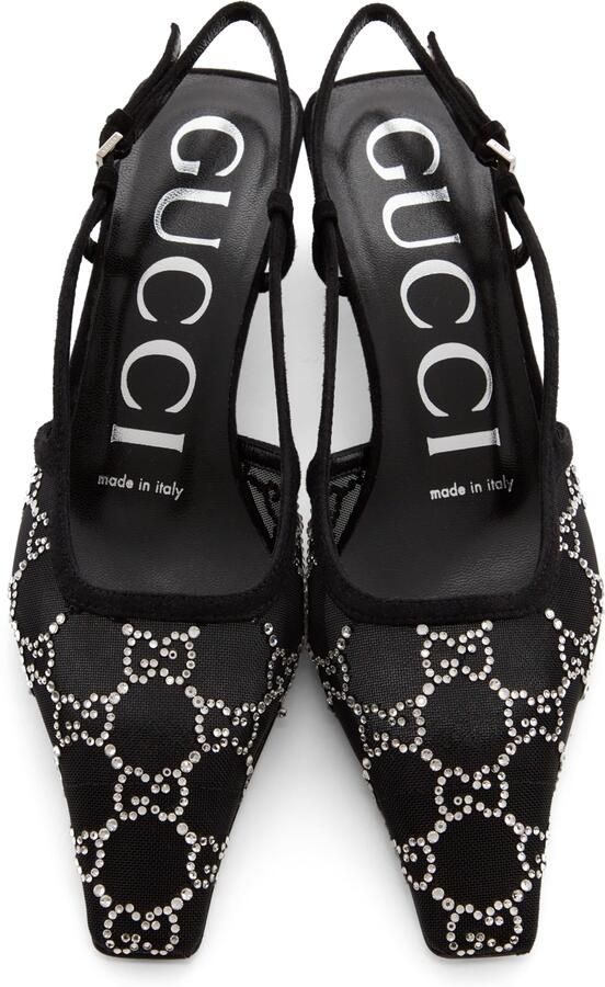 Gucci Black GG Demi Heels