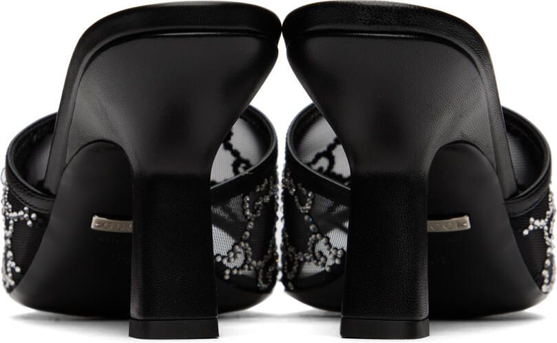 Gucci Black GG Heeled Sandals