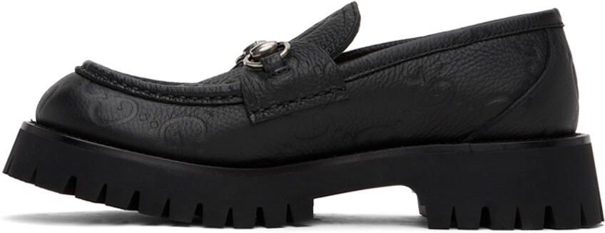 Gucci Black GG Horsebit Loafers - Picture 4