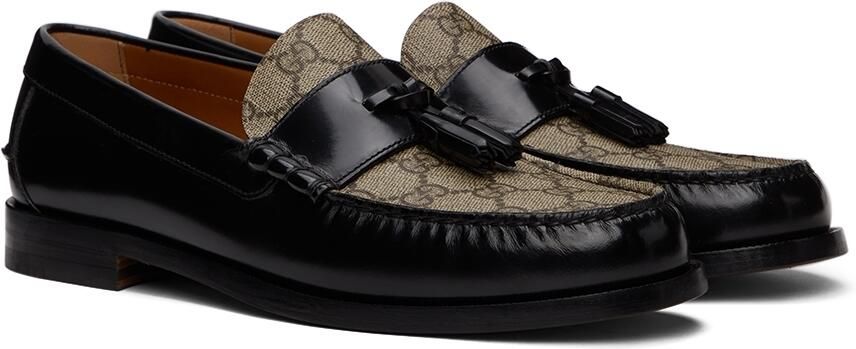 Gucci Black GG Loafers - Picture 2