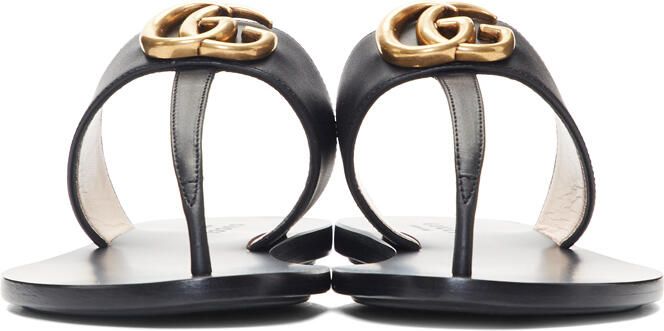 Gucci Black GG Marmont Sandals - Picture 3