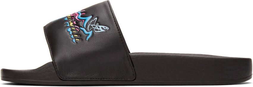 Gucci Black ' Hawaii' Pool Slides - Picture 3