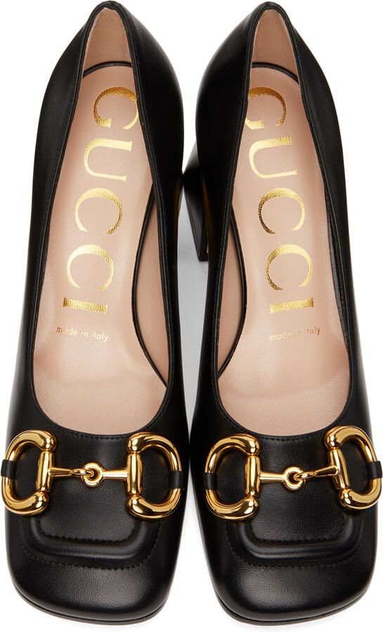 Gucci Black Horseback Mid Heels - Picture 2