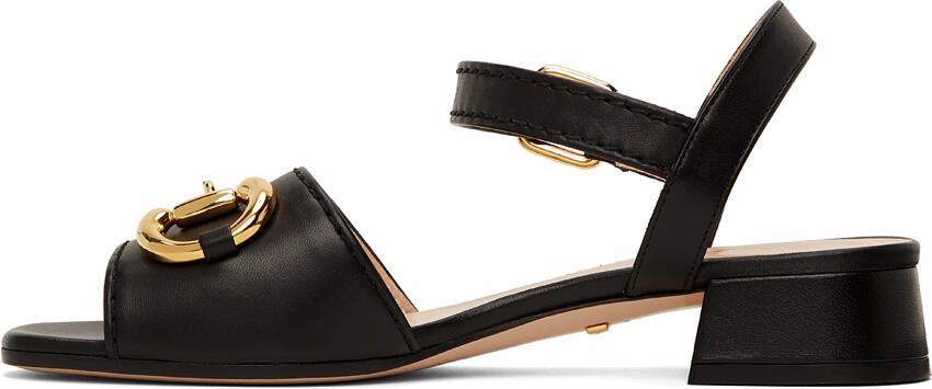 Gucci Black Horsebit Flat Sandals - Picture 4