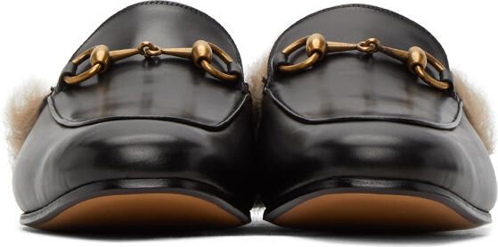 Gucci Black Horsebit Princetown Slip-On Loafers - Picture 4