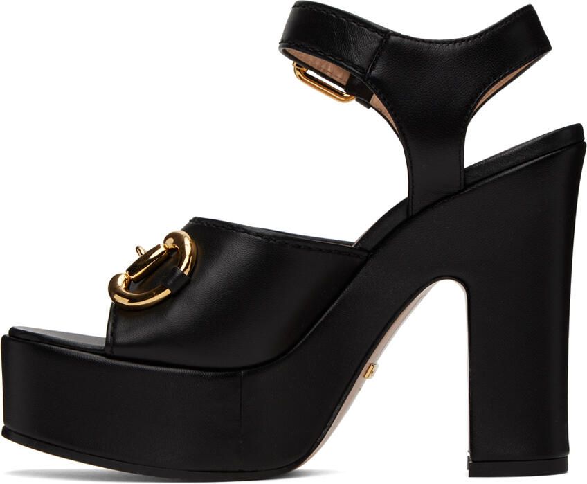 Gucci Black Horsebit Sandals - Picture 3