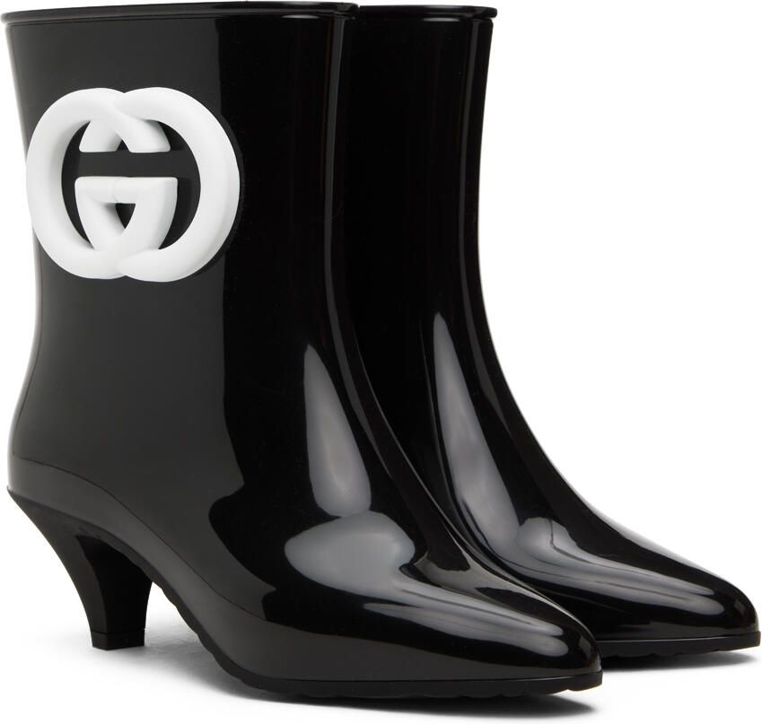 Gucci Black Interlocking G Boots