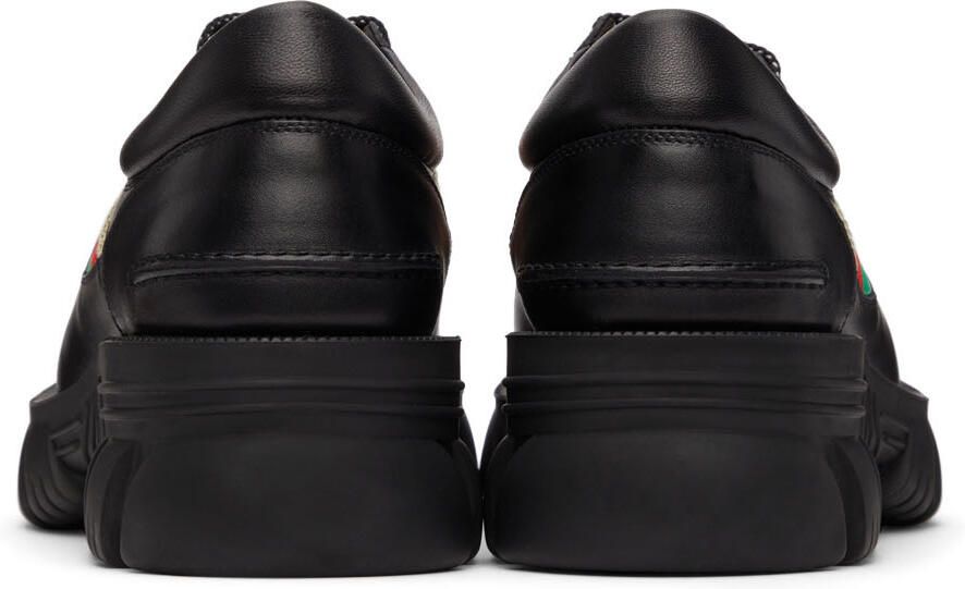 Gucci Black Interlocking G Lace-Up Derbys