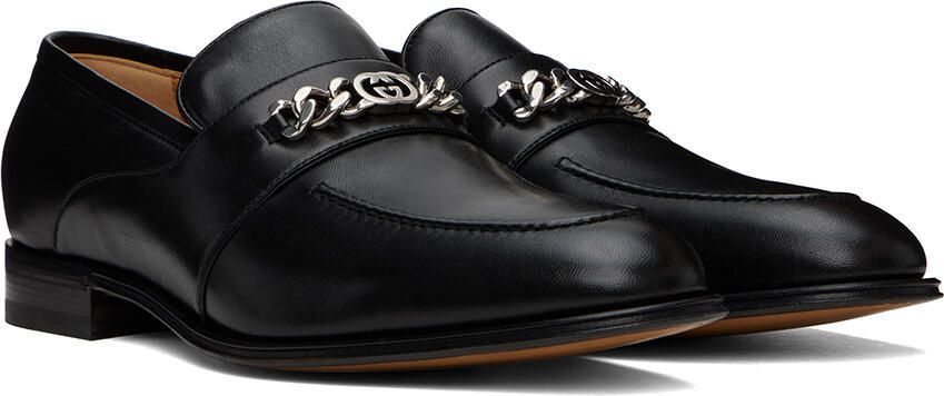 Gucci Black Interlocking G Loafers - Picture 2