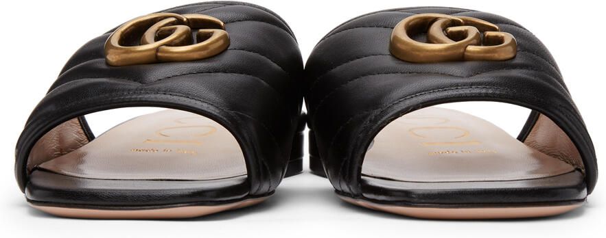 Gucci Black Matelassé GG Jolie Sandals - Picture 3
