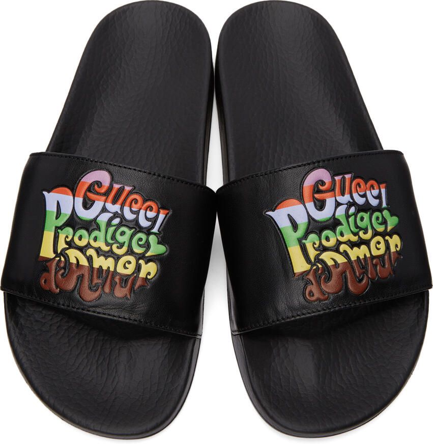 Gucci Black 'Prodige d'Amour' Sandals