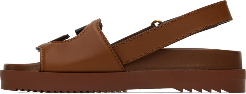 Gucci Brown Interlocking G Sandals - Picture 3