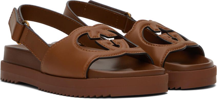 Gucci Brown Interlocking G Sandals - Picture 2