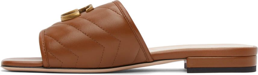 Gucci Brown Matelassé GG Jolie Sandals - Picture 4