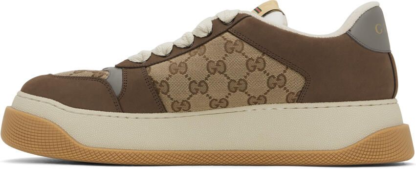Gucci Brown Screener GG Sneakers - Picture 4