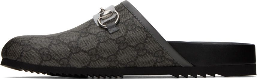 Gucci Gray GG Horsebit Loafers - Picture 4