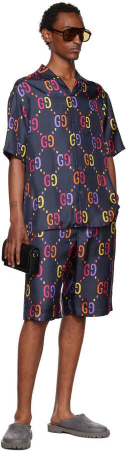 Gucci Gray Rubber GG Loafers - Picture 4