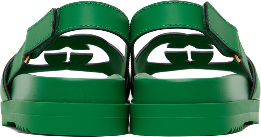 Gucci Green Interlocking G Sandals
