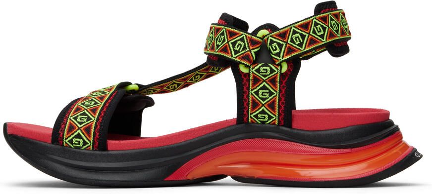 Gucci Multicolor Run Sandals - Picture 3