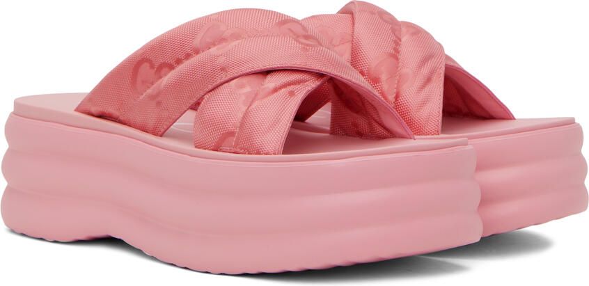 Gucci Pink GG Platform Sandals - Picture 2