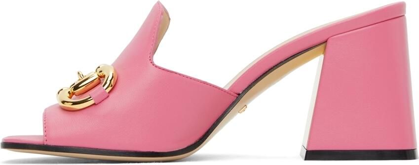 Gucci Pink Horsebit Heels - Picture 3