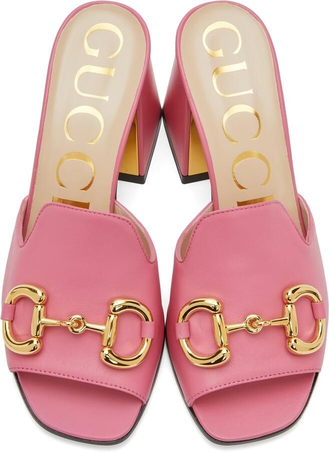 Gucci Pink Horsebit Heels