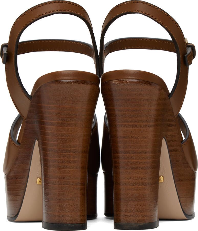 Gucci Tan Interlocking G Sandals - Picture 2