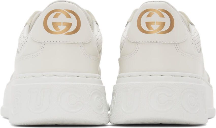 Gucci White GG Embossed Sneakers - Picture 2