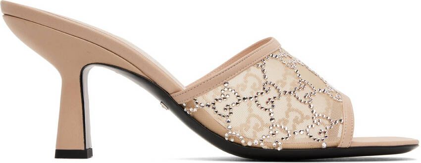 Gucci Pink GG Heeled Sandals