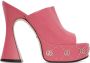Gucci Pink Leather Heeled Sandals - Thumbnail 1
