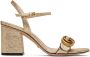 Gucci Silver GG Marmont Heeled Sandals - Thumbnail 1