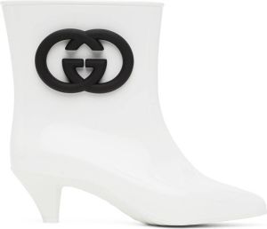 Gucci White Interlocking G Boots