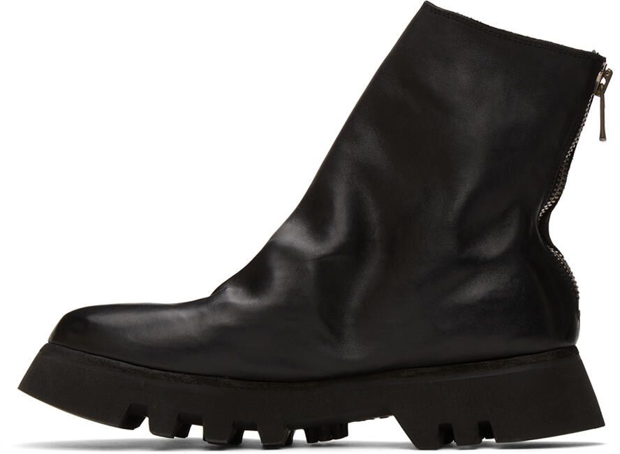 Guidi Black Leather Ankle Boot - Picture 4