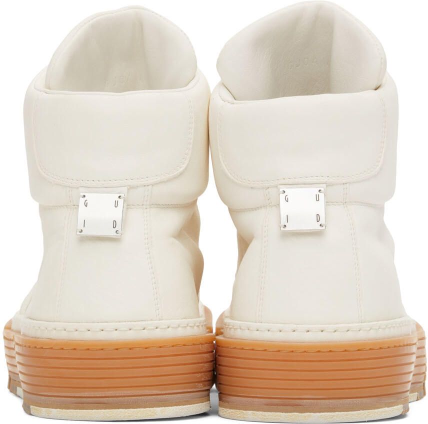 Guidi White Basket High-Top Sneakers