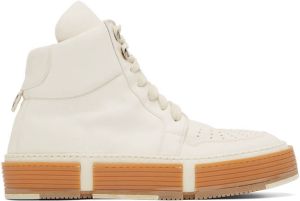 Guidi White Basket High-Top Sneakers